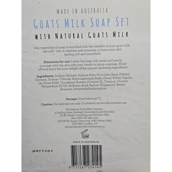 The Natural Goats Milk Company Goats Milk 8 Bars Soap Made in Australia NEW - Picture 8 of 12